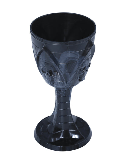 Sklenené lebky s nápisom