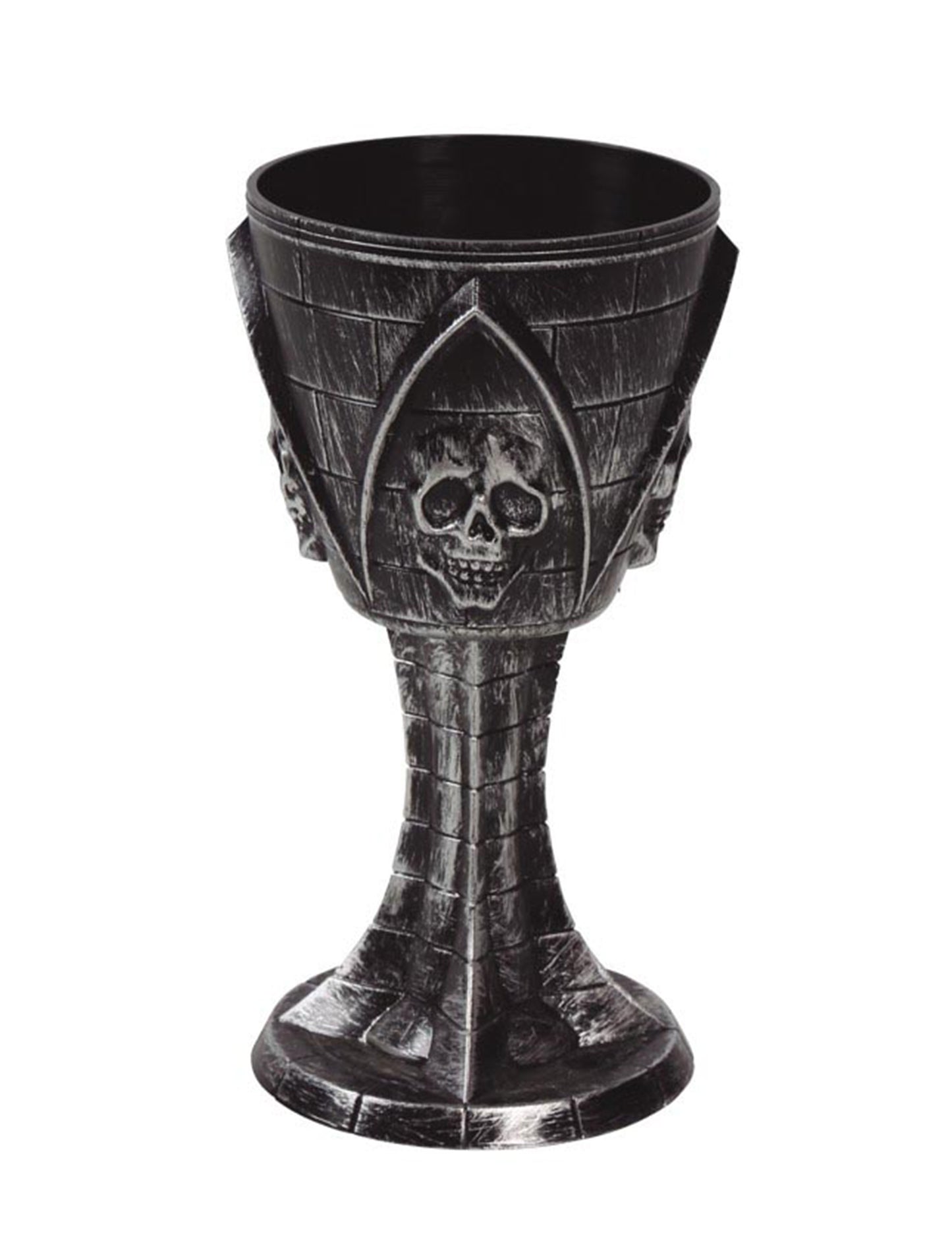 Sklenené lebky s nápisom