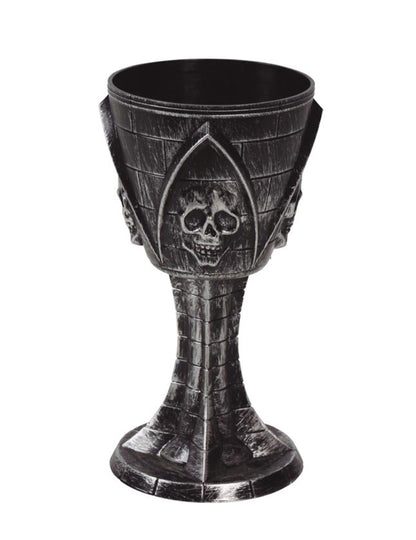 Sklenené lebky s nápisom