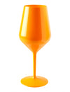 Oranžový vínový pohár na stopke 47 cl
