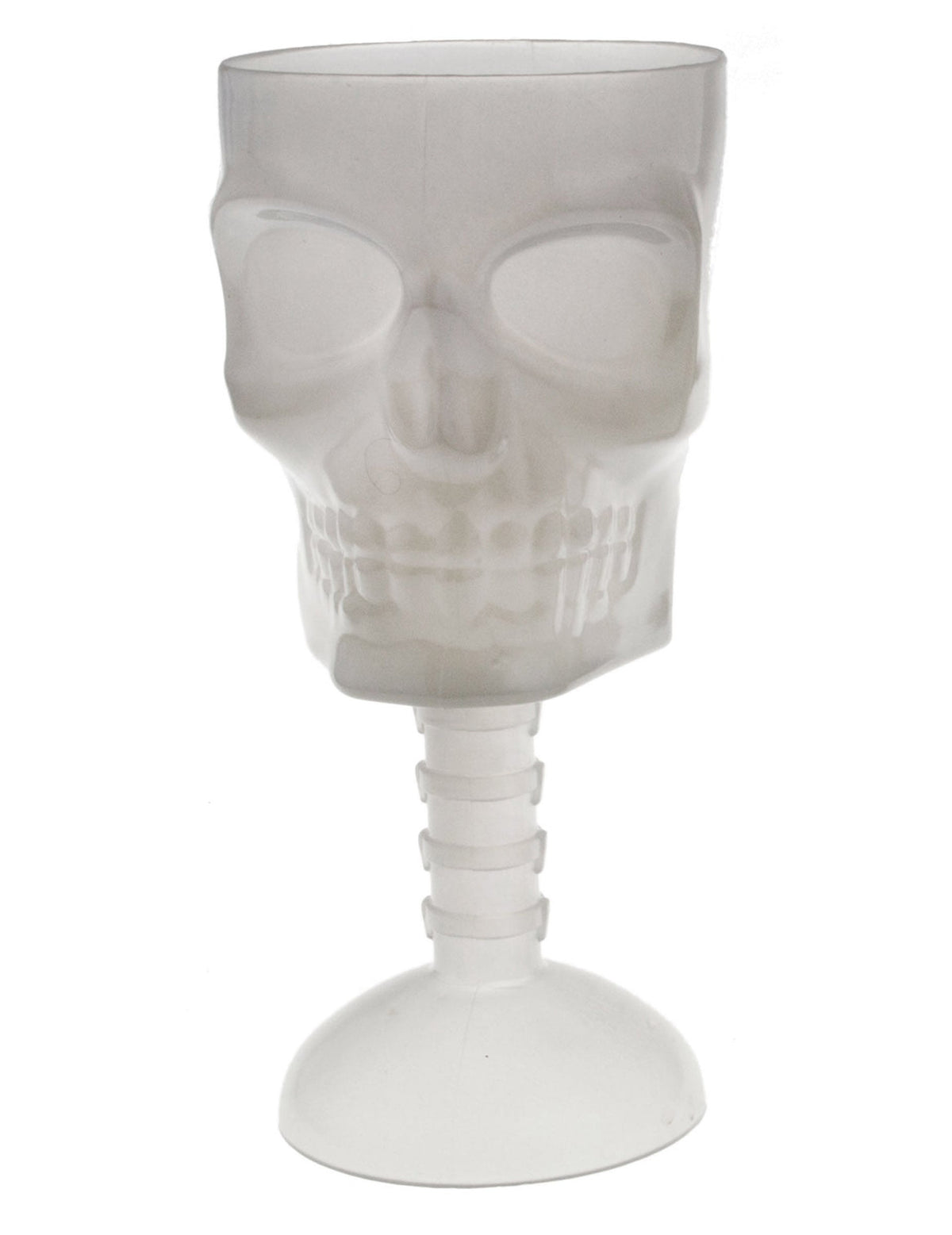 Verre tête de mort pour Halloween blanc phosphorescent