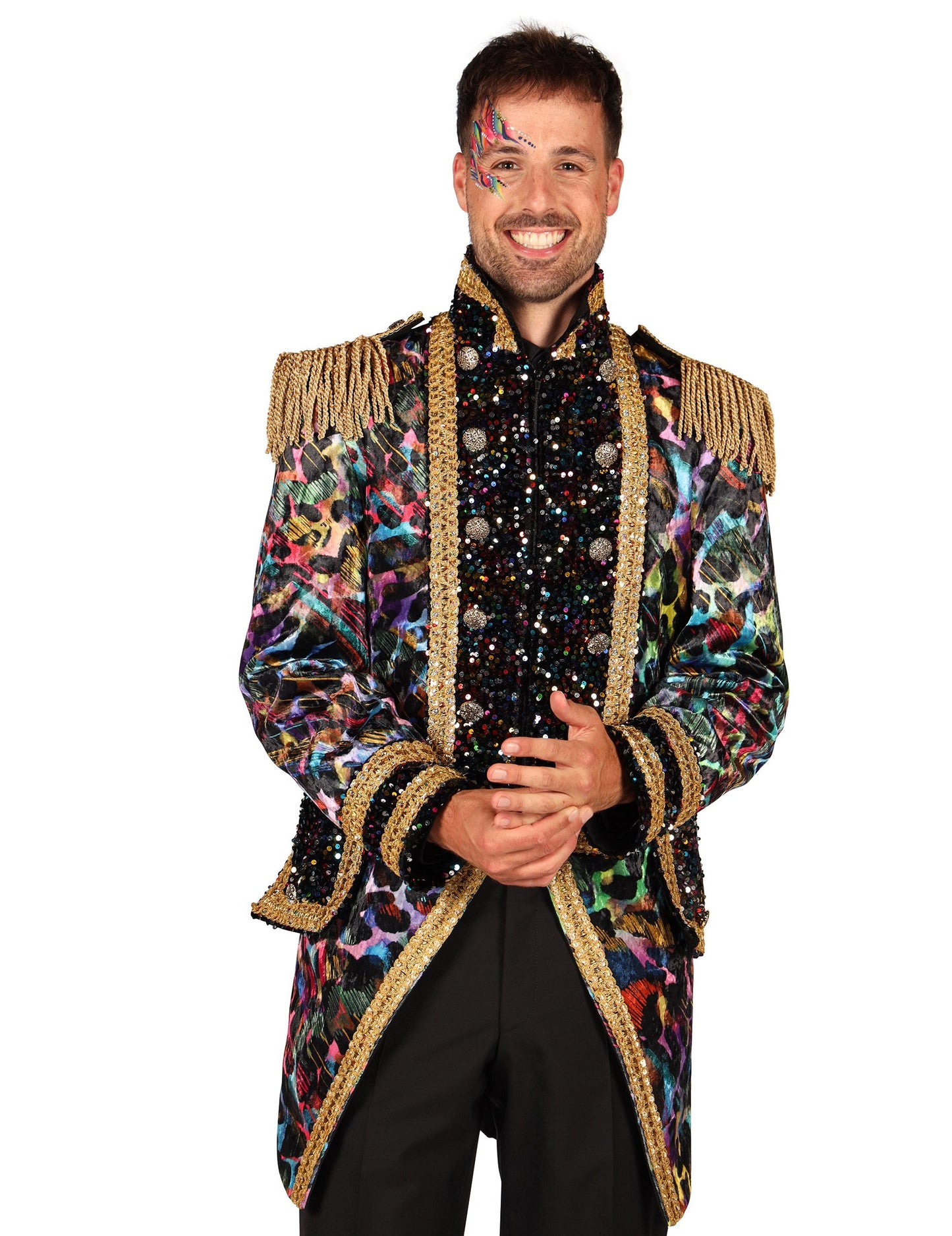 Luxusná pánska karnevalová bunda v neónových farbách