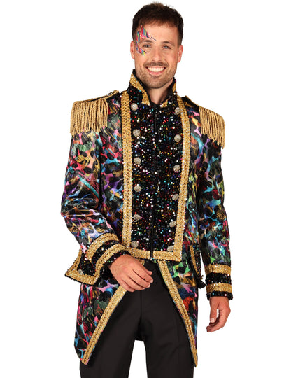 Luxusná pánska karnevalová bunda v neónových farbách