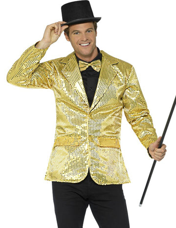 Disco zlatá bunda s luxusnými mužskými flitrami