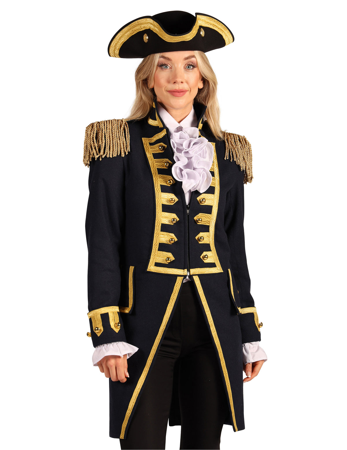 Veste militaire bataille de Waterloo bleu marine femme