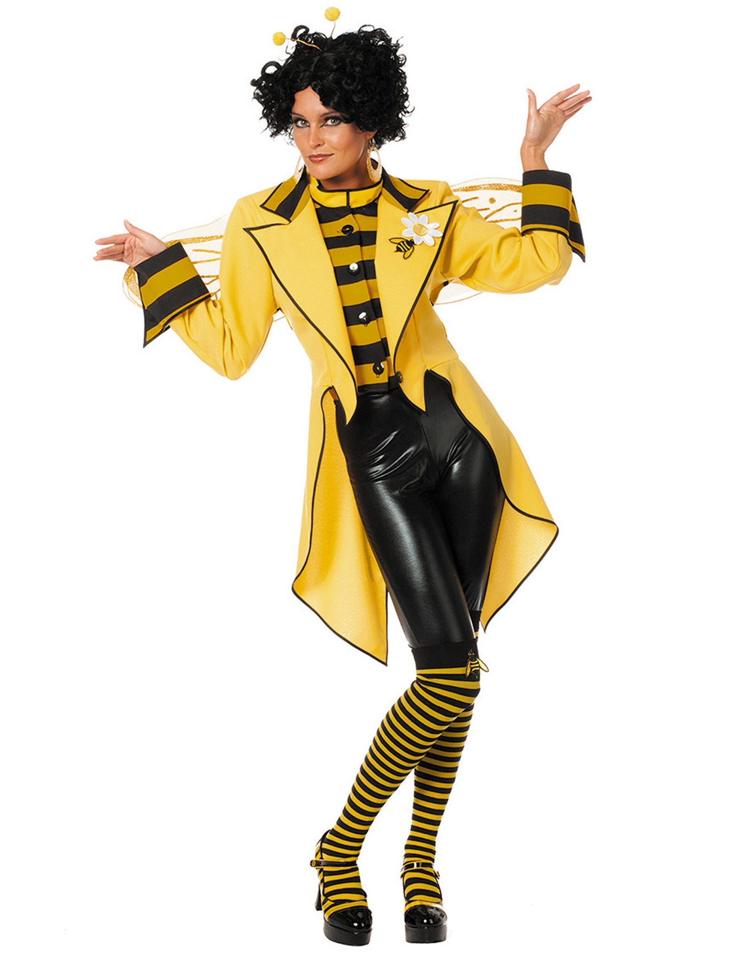 dámsky frak s včelím vzorom