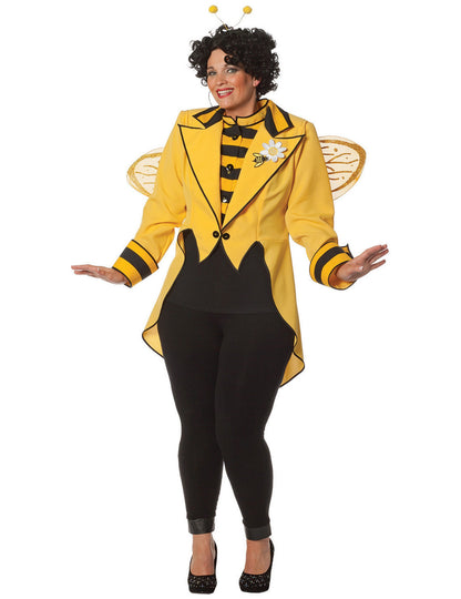 dámsky frak s včelím vzorom