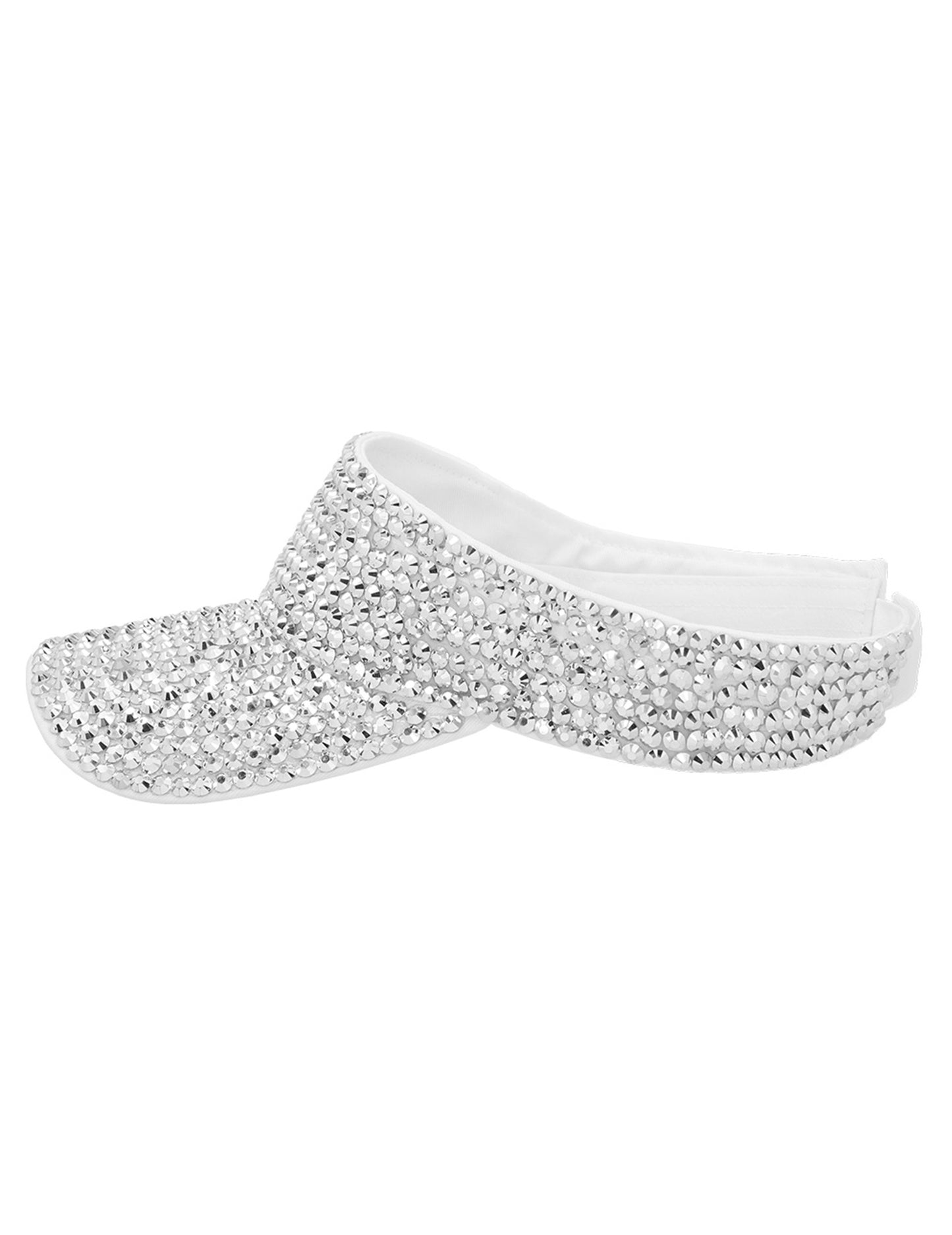 Strieborný šilt s kamienkami pre dospelých