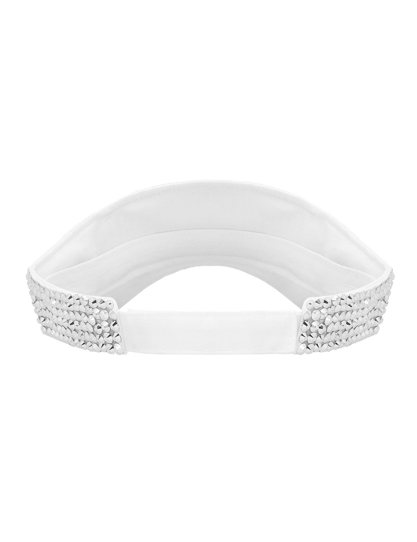 Strieborný šilt s kamienkami pre dospelých