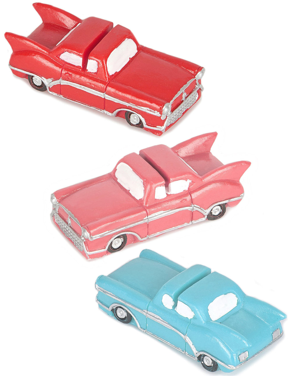 Marque place voiture américaine style vintage rouges roses et bleus